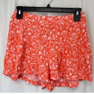Forever 21 contemporary pink floral floral culottes shorts xs nwot